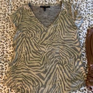 WHBM- Size Medium- Gold Print shirt